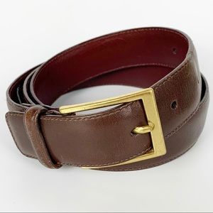 Brighton / Aniline Glaze Brown Leather Belt